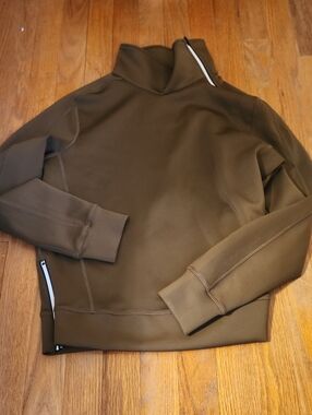 Women's Brown Mock Neck Sweater